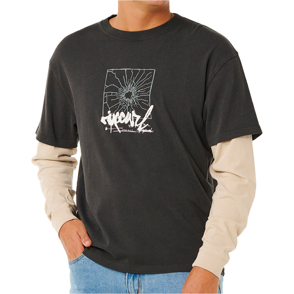 Rip Curl camiseta manga larga hombre INNER VISIONS SMASHED L/S TEE vista frontal