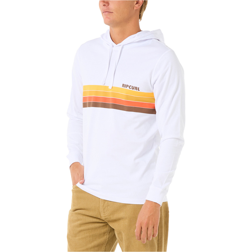 Rip Curl camiseta manga larga hombre NEW SURF REVIVAL L/S HOOD vista detalle