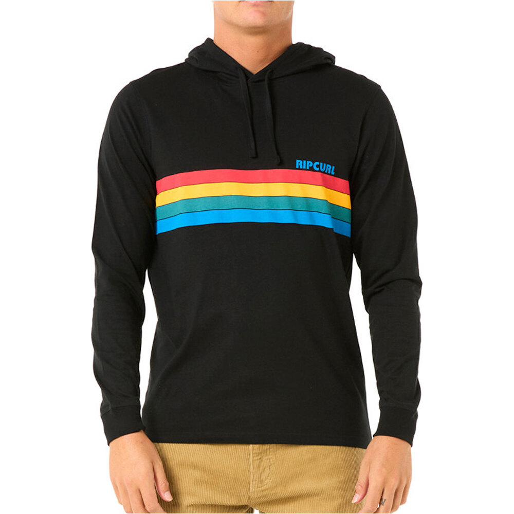 Rip Curl camiseta manga larga hombre NEW SURF REVIVAL L/S HOOD vista frontal
