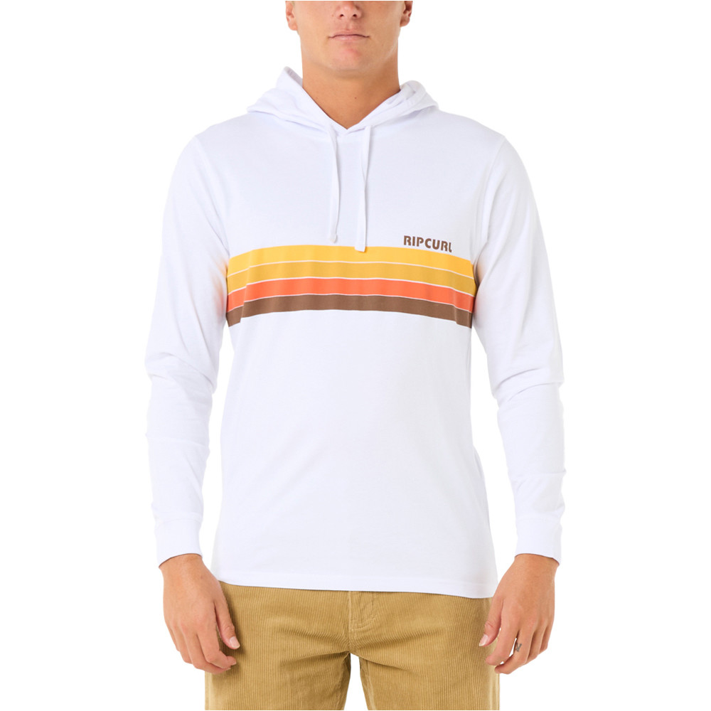 Rip Curl camiseta manga larga hombre NEW SURF REVIVAL L/S HOOD vista frontal