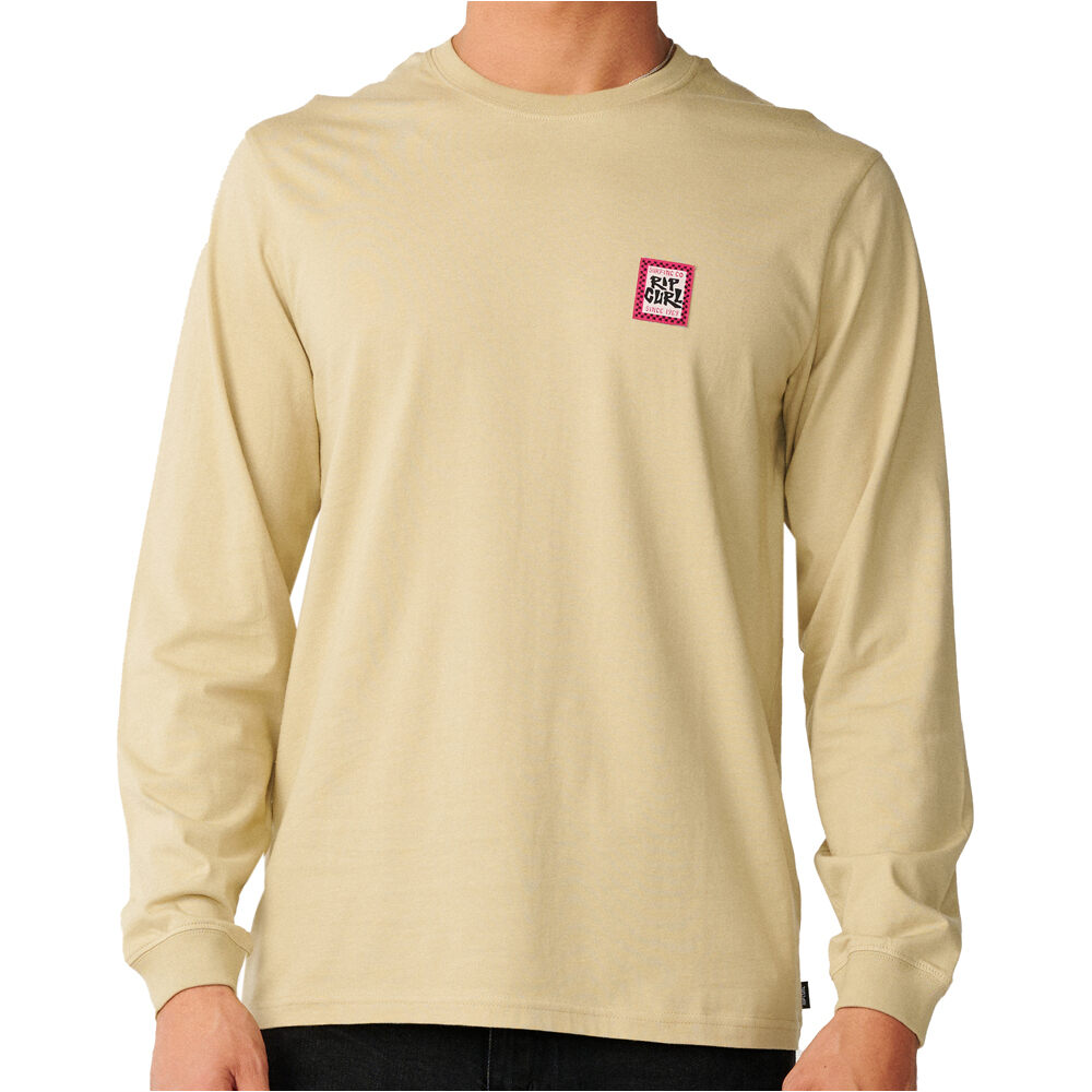 Rip Curl camiseta manga larga hombre STREAMLINE BADGE LS TEE vista frontal