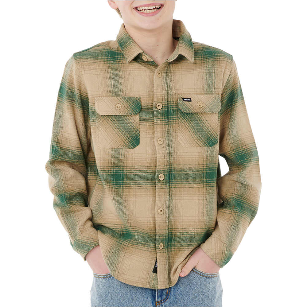 Rip Curl camiseta manga larga niño COUNT FLANNEL SHIRT -BOY vista frontal