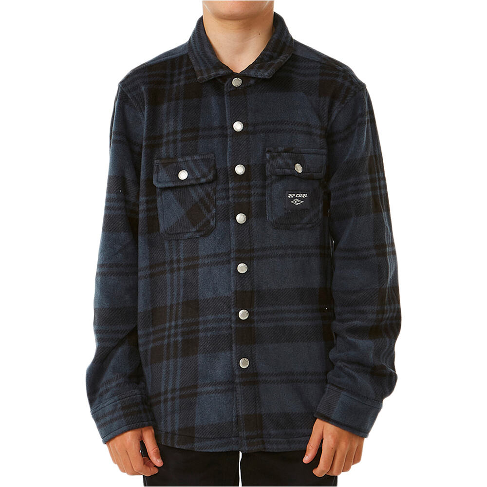 Rip Curl camiseta manga larga niño PARTY  POLAR FLEECE SHIRT-BOY vista frontal