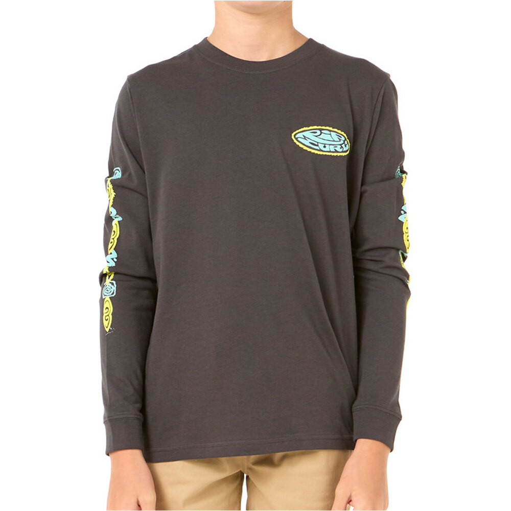 Rip Curl camiseta manga larga niño RAW ENERGY LS TEE - BOY vista frontal