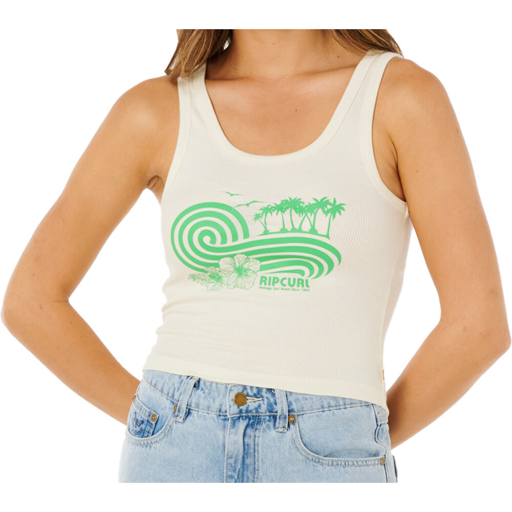 Rip Curl camiseta tirantes mujer OCEAN BREAK RIB TANK vista frontal