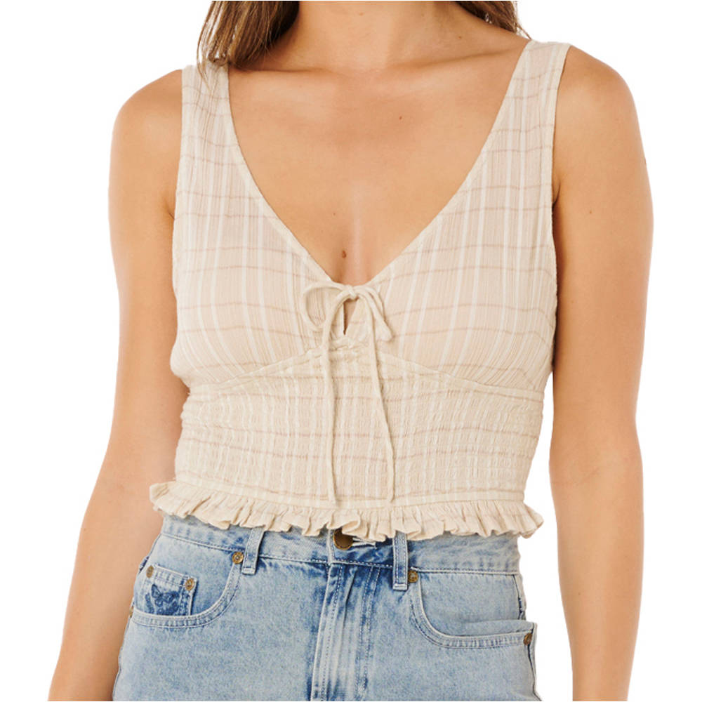 Rip Curl camiseta tirantes mujer PARADISE CHECK TOP vista frontal