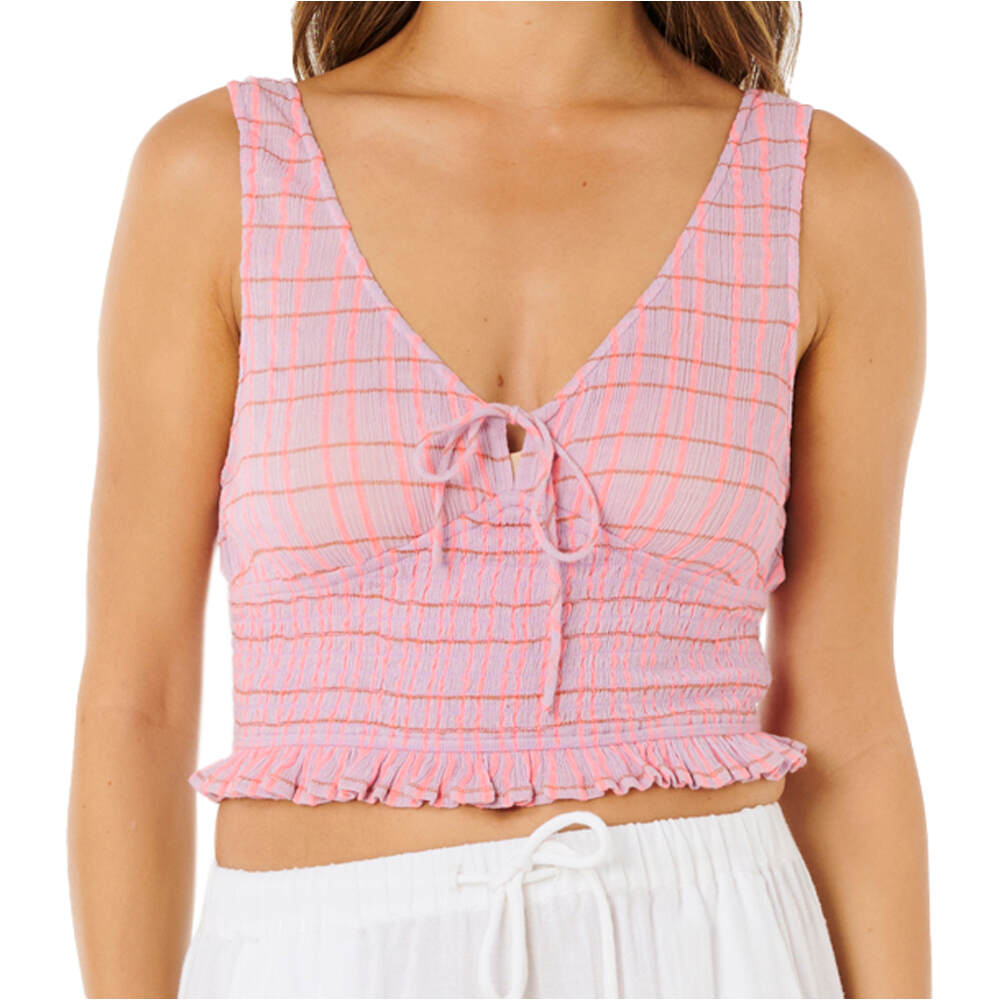 Rip Curl camiseta tirantes mujer PARADISE CHECK TOP vista frontal