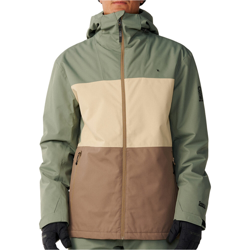 Rip Curl chaqueta esquí hombre S-SERIES NOTCH 10K/10K JKT vista frontal