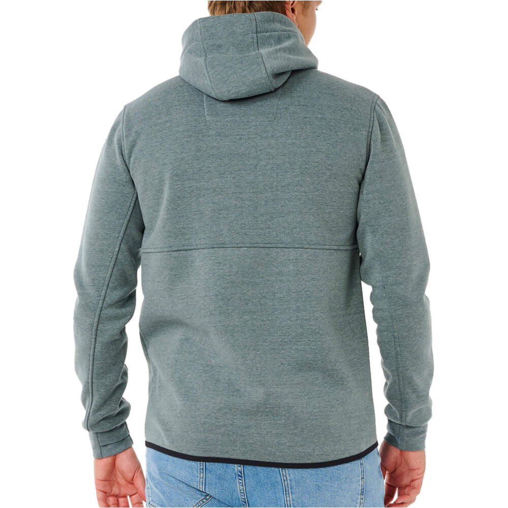 Rip Curl chaquetas hombre ANTI SERIES DEPARTED ZIP THRU vista trasera