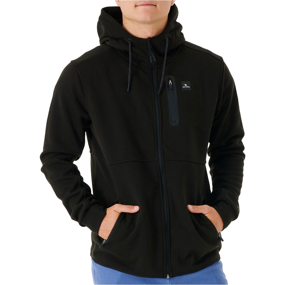 Rip Curl chaquetas hombre DEPARTED BONDED DWR ZIP THRU vista frontal