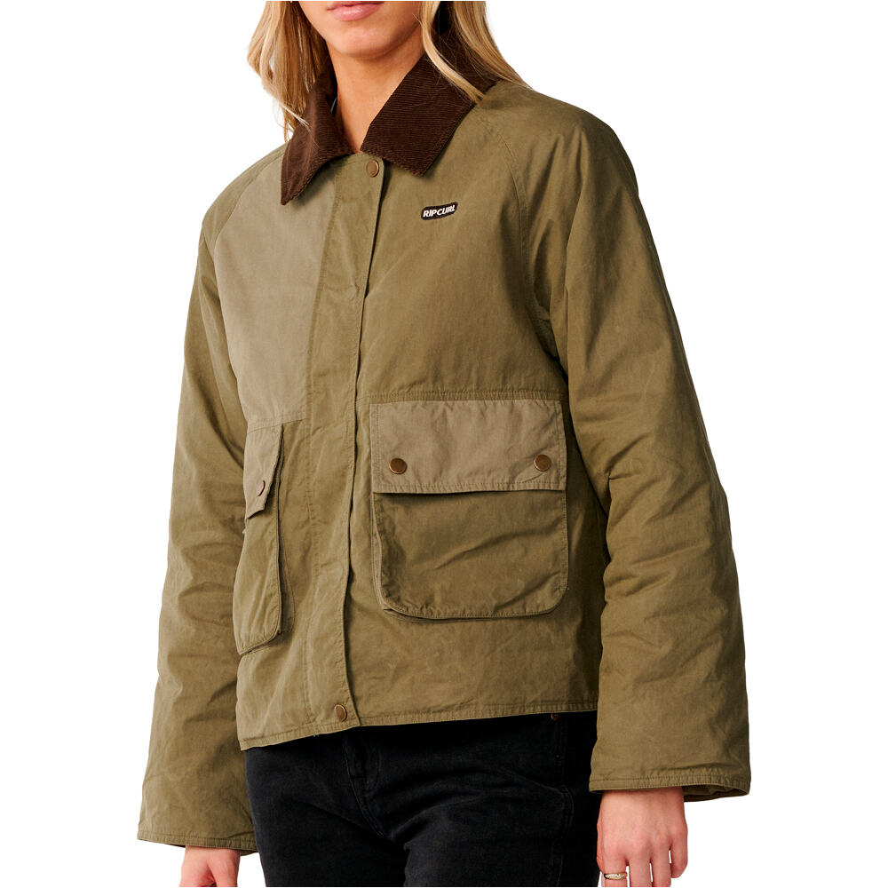 Rip Curl chaquetas mujer BOSSA NOVA WAXED CHORE JACKET vista detalle