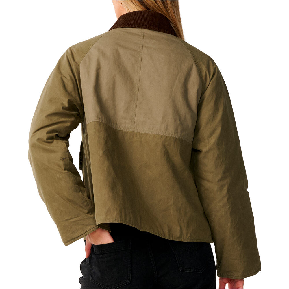 Rip Curl chaquetas mujer BOSSA NOVA WAXED CHORE JACKET vista trasera
