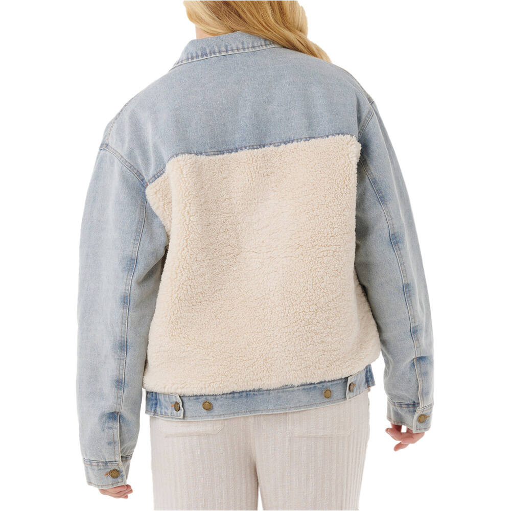 Rip Curl chaquetas mujer CRUISIN. SHERPA DENIM JACKET vista trasera