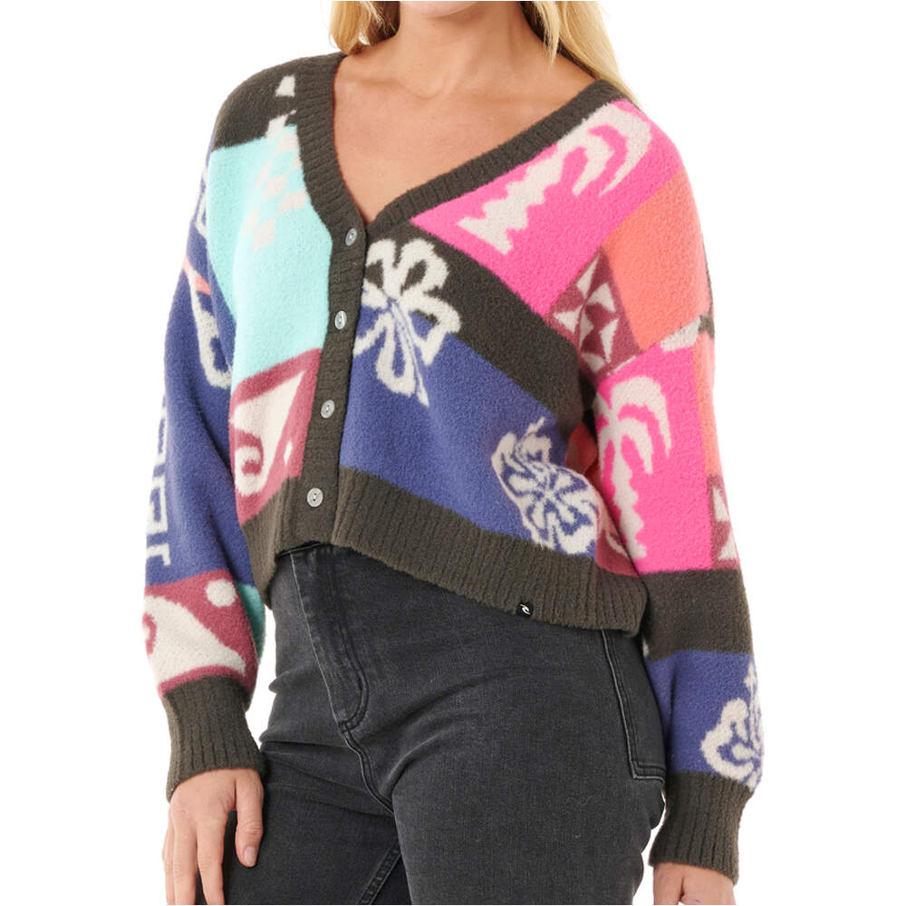 Rip Curl chaquetas mujer KEEPSAKES JACQUARD CARDI vista detalle