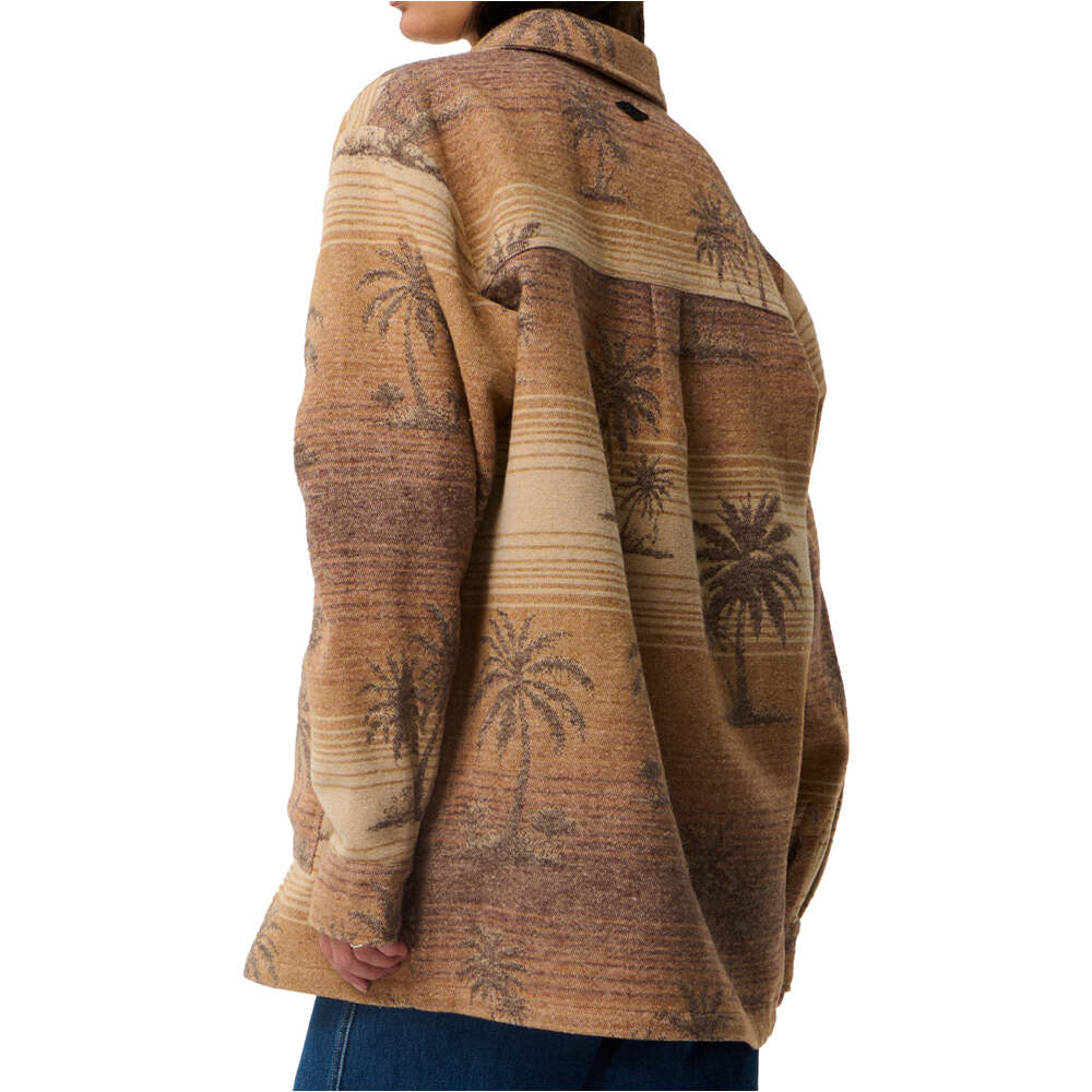 Rip Curl chaquetas mujer RETRO SWELL JACQUARD SHACKET vista trasera