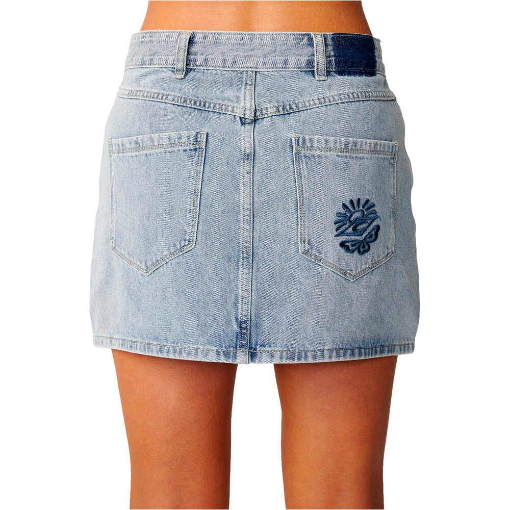 Rip Curl faldas mujer TABBY 2.0 DENIM MINI SKIRT vista trasera