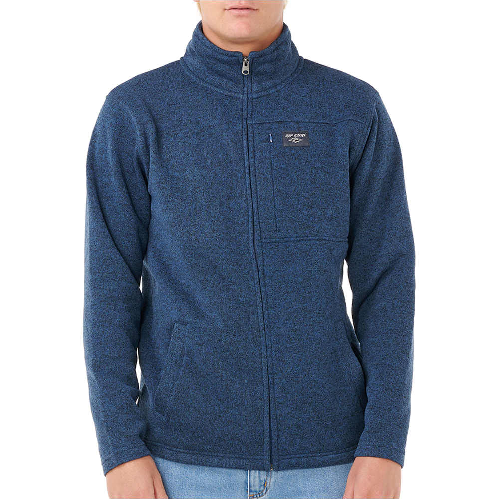 Rip Curl jersey hombre CRESCENT ZIP THRU vista frontal