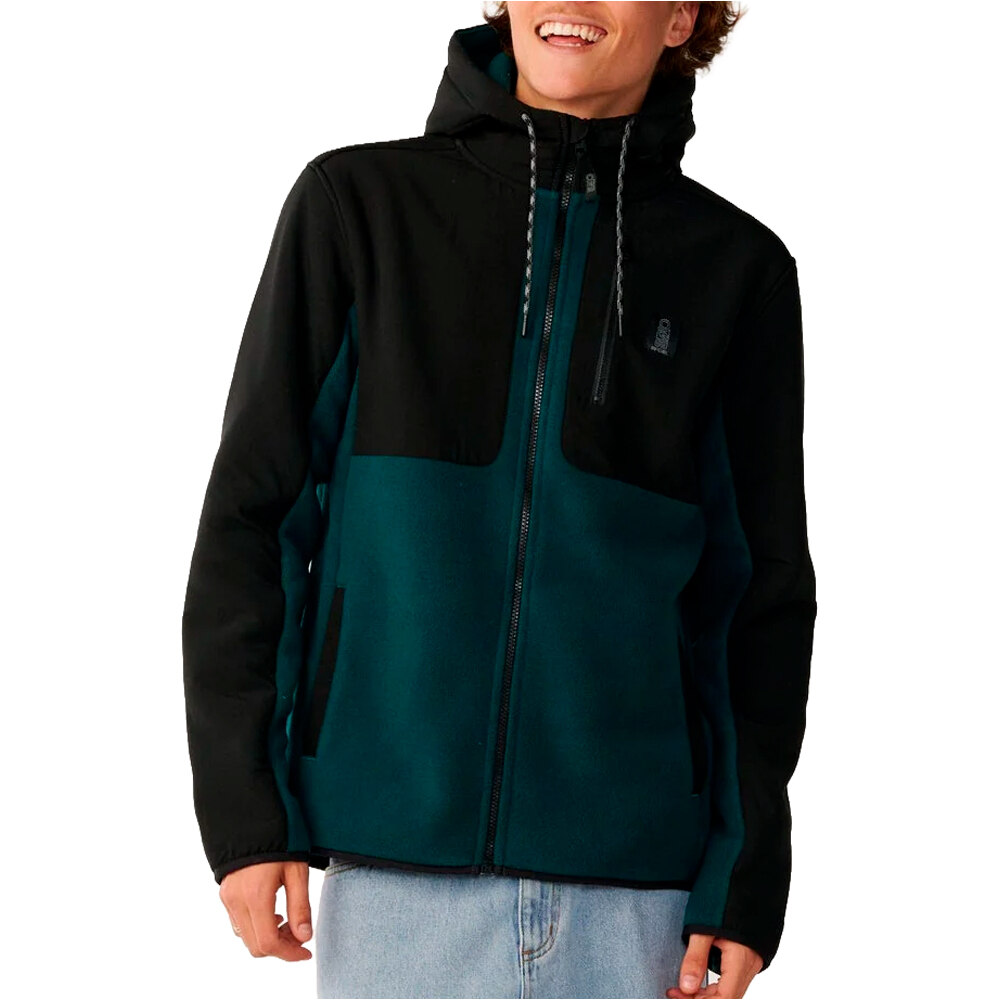 Rip Curl jersey hombre S-SERIES PANELLED ZIP THRU HO vista frontal