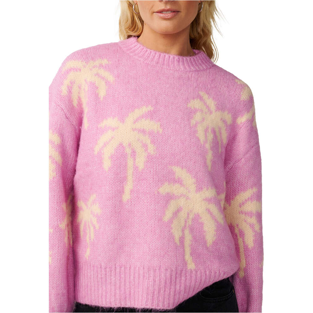 Rip Curl jersey mujer RETRO SWELL PALM JACQUARD CREW vista detalle
