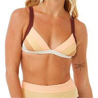 Rip Curl parte de arriba bikini BLOCK PARTY SPLICED FIXED TRI vista frontal