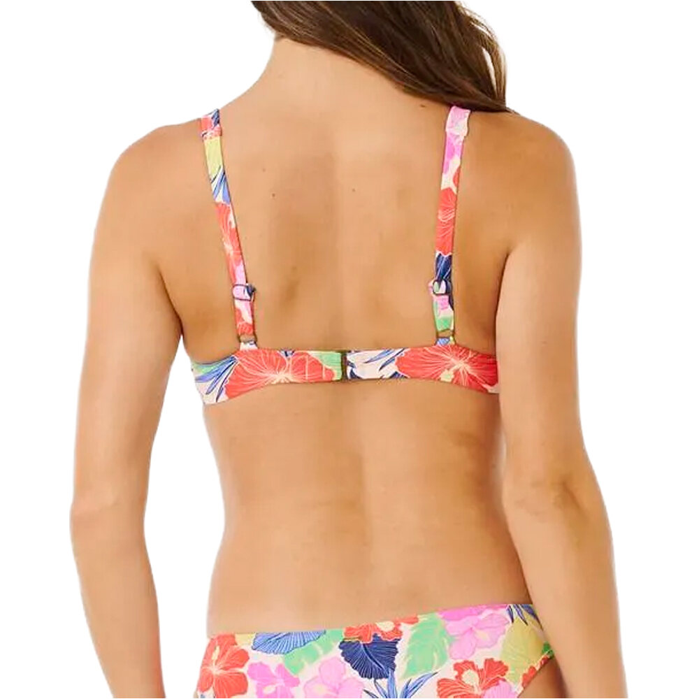 Rip Curl parte de arriba bikini PARTY WAVE MULTI FIT TOP vista trasera