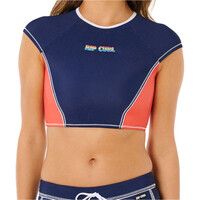 Rip Curl parte de arriba bikini SURF TIDE CROP SS RV vista frontal