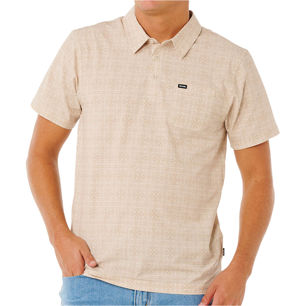 Rip Curl polo manga corta hombre SESSIONS AEROTECH POLO vista frontal