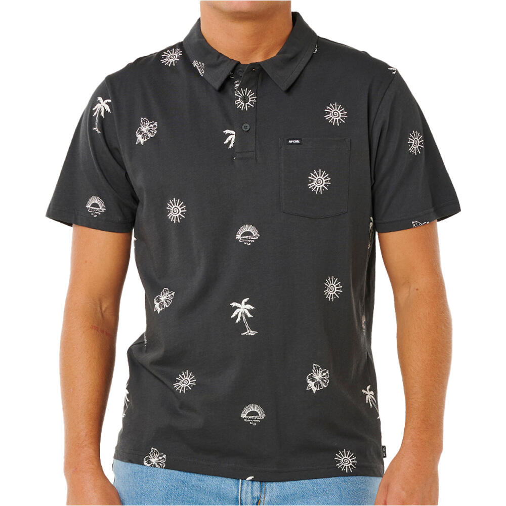 Rip Curl polo manga corta hombre SESSIONS POLO vista frontal