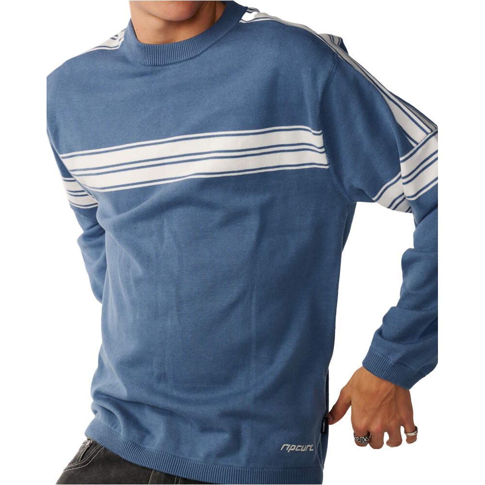 Rip Curl sudadera hombre ARCHIVE TWU STRIPE CREW KNIT vista detalle