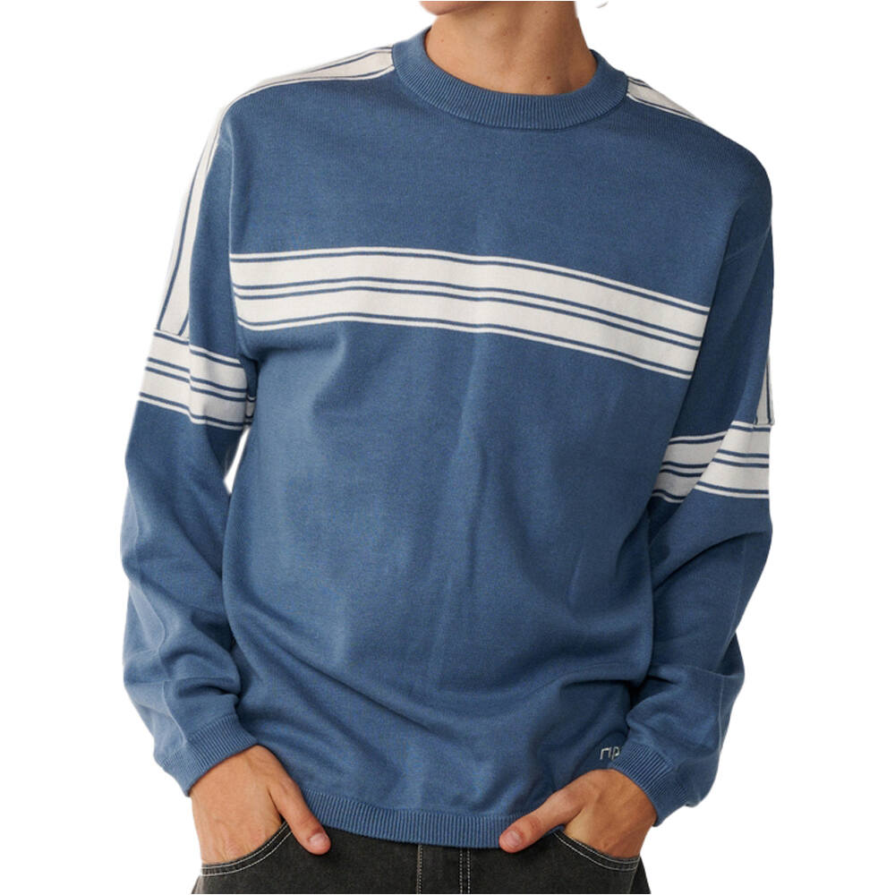 Rip Curl sudadera hombre ARCHIVE TWU STRIPE CREW KNIT vista frontal