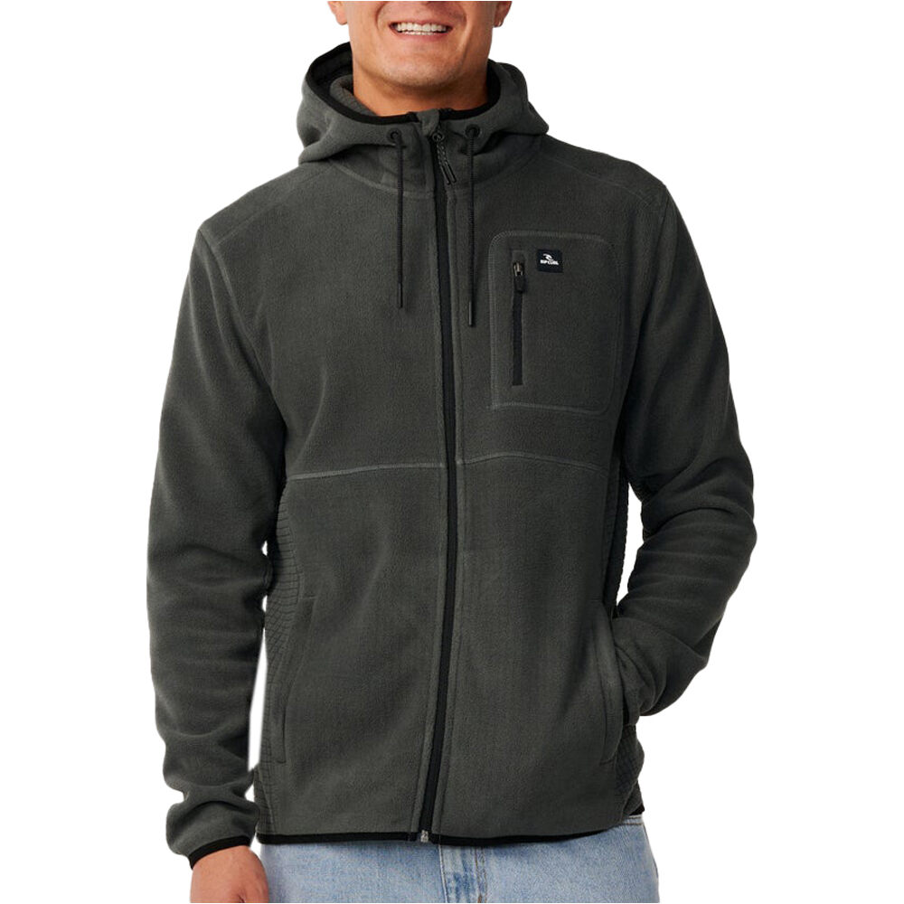 Rip Curl sudadera hombre DEPARTED POLAR FLEECE ZIP THRU vista frontal