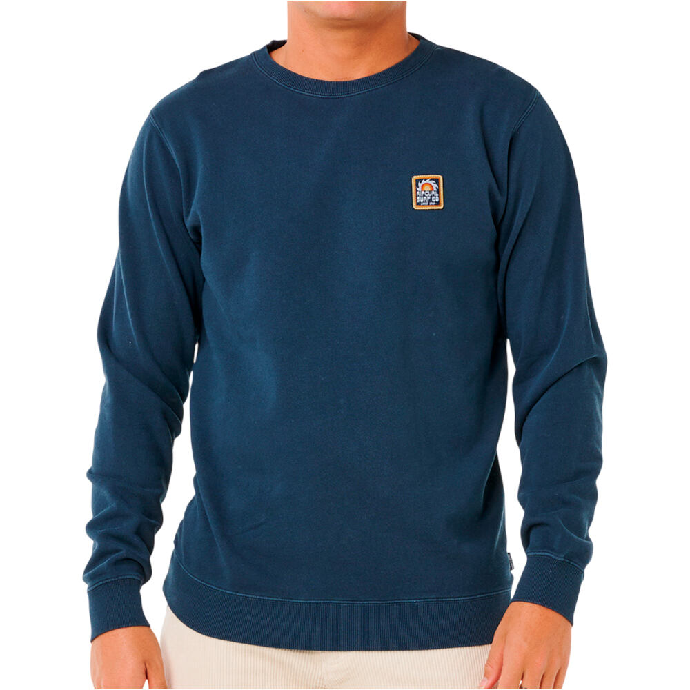 Rip Curl sudadera hombre PACIFIC RINSE PATCH CREW vista frontal