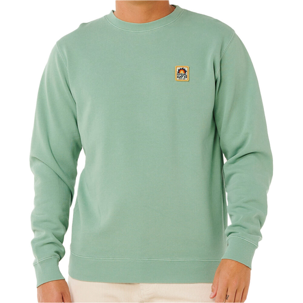 Rip Curl sudadera hombre PACIFIC RINSE PATCH CREW vista frontal