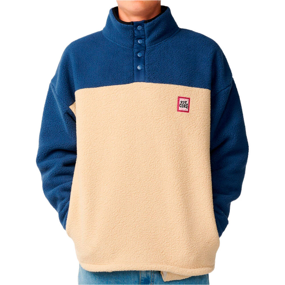 Rip Curl sudadera hombre STREAMLINE HALF COLAR POLAR vista frontal