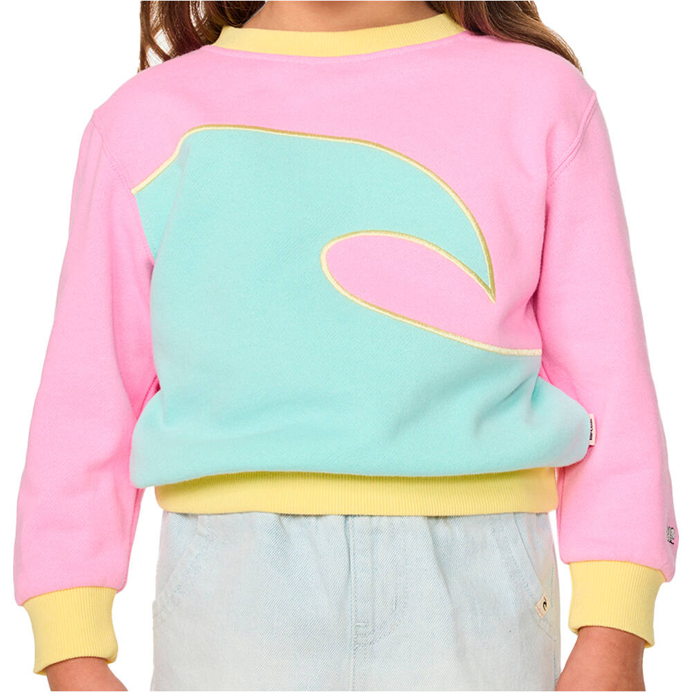 Rip Curl sudadera junior niña SURF WAVE CREW-GIRL vista frontal