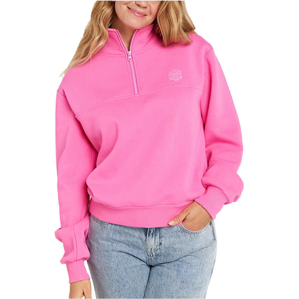 Rip Curl sudadera mujer FORTALEZA HALF ZIP FLEECE vista frontal