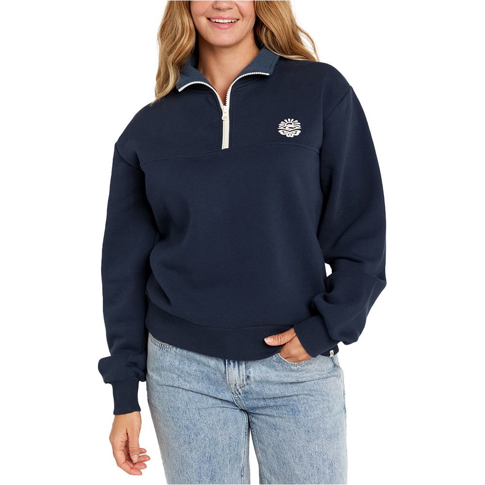 Rip Curl sudadera mujer FORTALEZA HALF ZIP FLEECE vista frontal