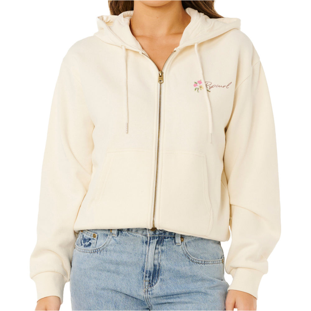 Rip Curl sudadera mujer POOLSIDE ZIP THRU RELAXED HOOD vista frontal