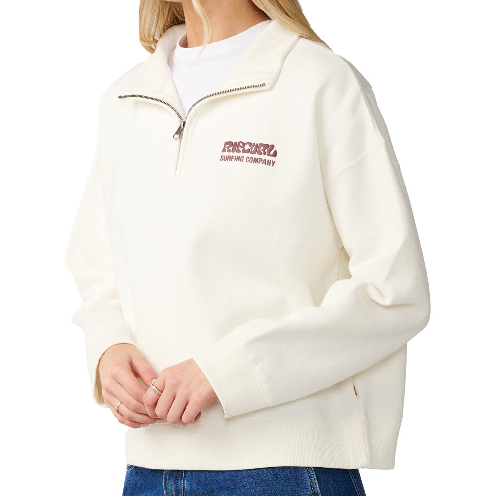 Rip Curl sudadera mujer SURF PUFF 1/4 ZIP vista detalle