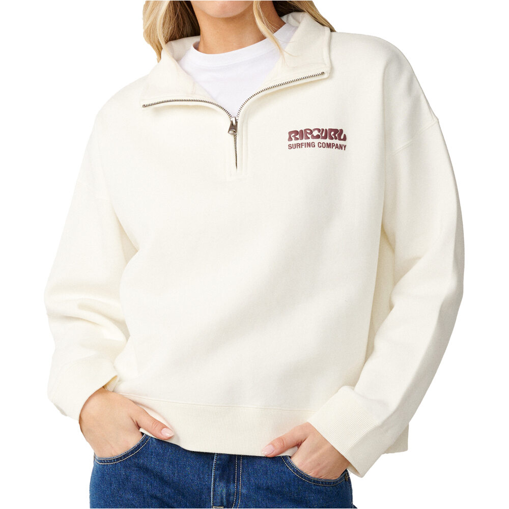 Rip Curl sudadera mujer SURF PUFF 1/4 ZIP vista frontal