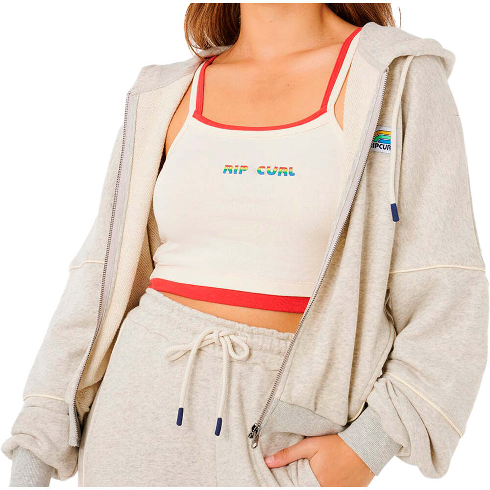 Rip Curl sudadera mujer SURF SIDE SPLICED ZIP THROUGH vista detalle