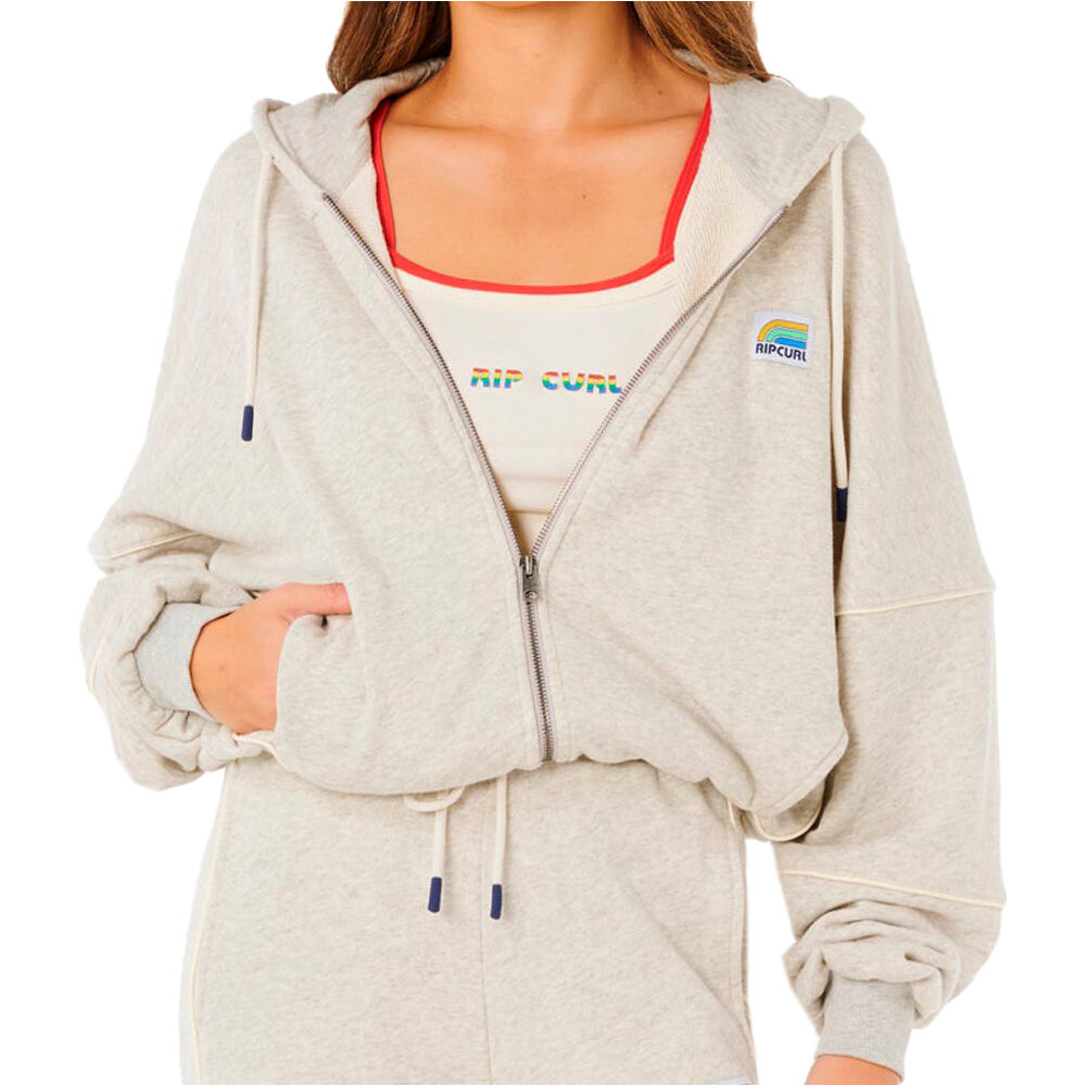 Rip Curl sudadera mujer SURF SIDE SPLICED ZIP THROUGH vista frontal