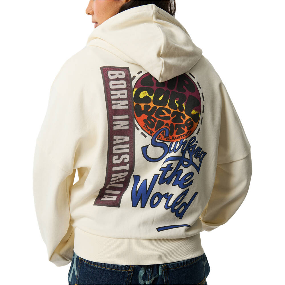 Rip Curl sudadera mujer SURF THE WORLD ZIP THRU vista trasera