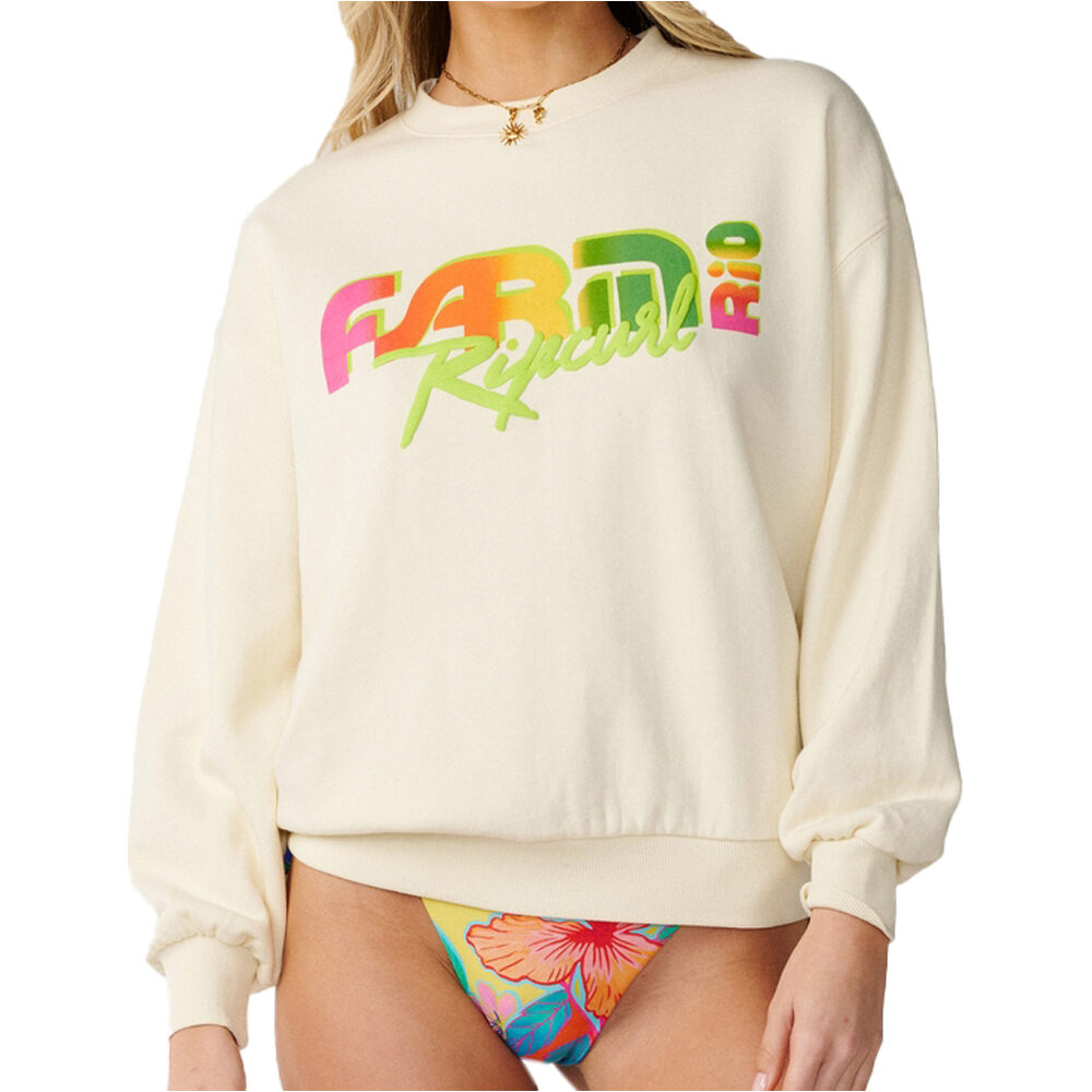 Rip Curl sudadera mujer TROPICAL GROOVE OVERSIZE CREW vista frontal