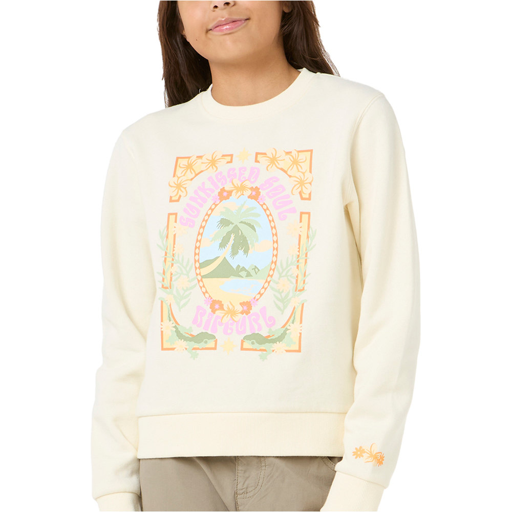 Rip Curl sudadera niña ISLAND BLISS ART CREW - GIRL vista frontal
