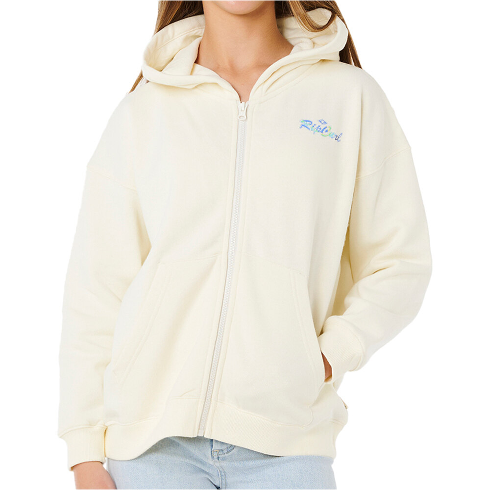 Rip Curl sudadera niña LAY DAY RELAXED Z/T-GIRL vista frontal