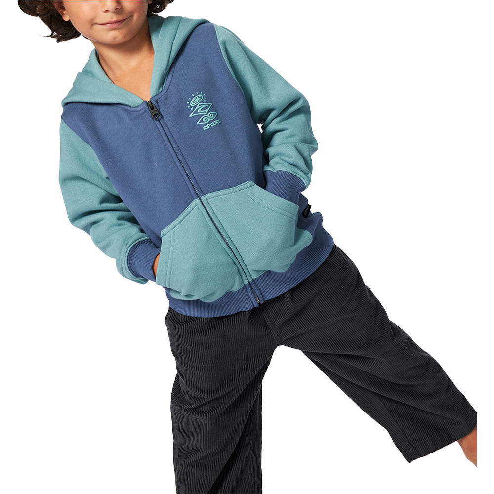 Rip Curl sudadera niño GROM ENERGY Z/T HOOD - BOY vista frontal