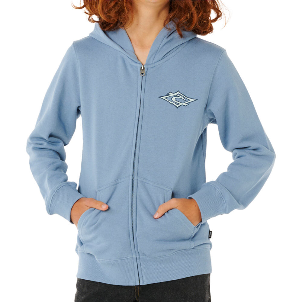 Rip Curl sudadera niño HAZEY DAYS ZIP THRU - BOY vista frontal