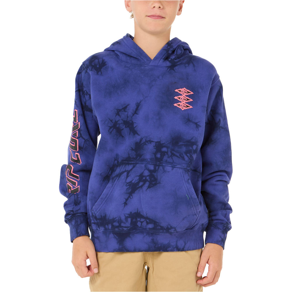 Rip Curl sudadera niño RAW ENERGY TIE DYE HOOD - BOY vista frontal