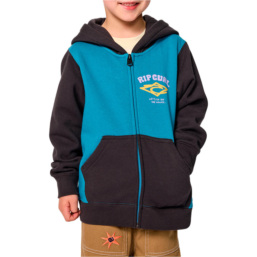 Rip Curl sudadera niño WAVE DAYZ Z/T FLEECE -BOY vista frontal